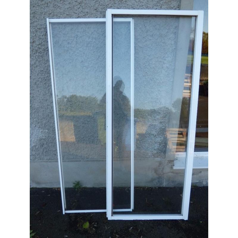 COMPLETE SHOWER UNIT- White Base 30''x 30''/White Mermaid Wall Panels/Glass Pivot Door