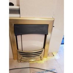 Fire surround with gas log effect fire