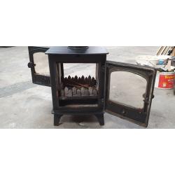 Hunter Hawk 4 double sided multifuel stove