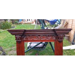 Mahogany fire surround