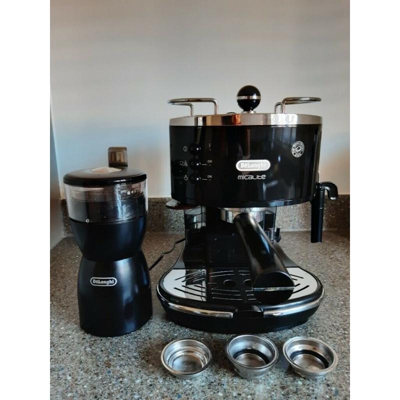 De'Longhi ECOV311.BK, Vintage Icon - Manual Espresso Coffee Machine with grinder