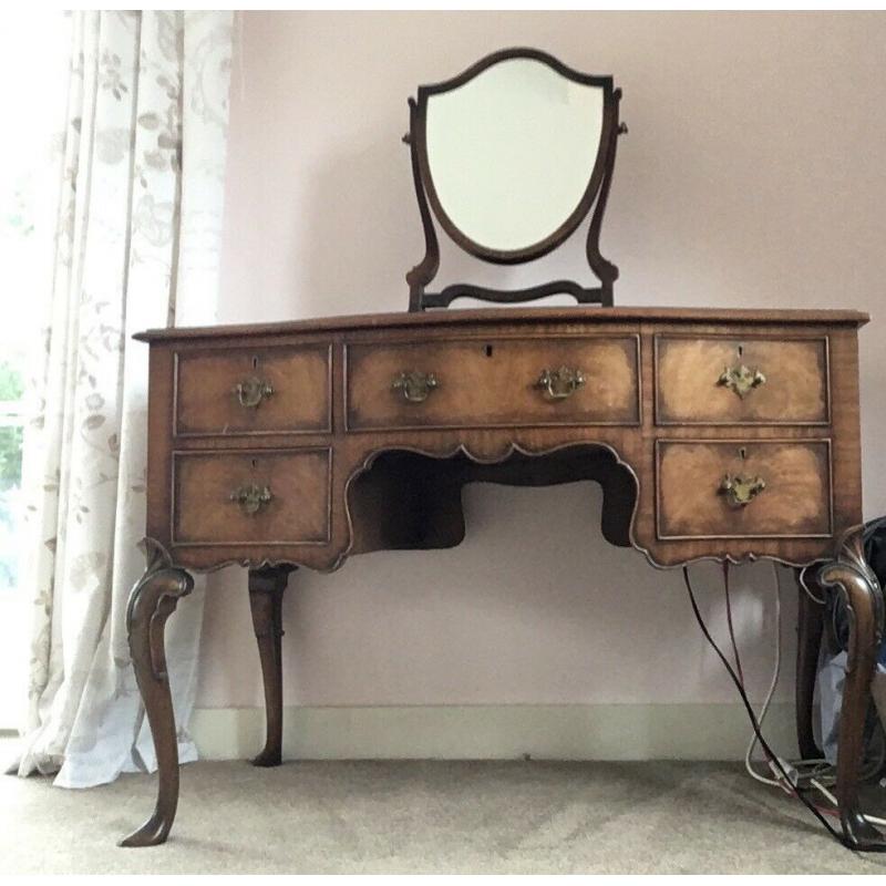 French style dressing table/desk and mirror