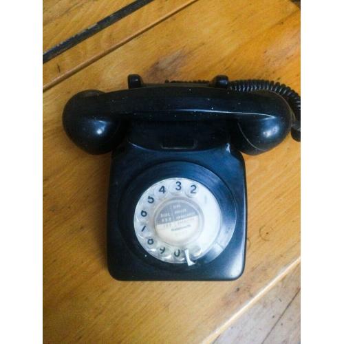 Old black dial telephone