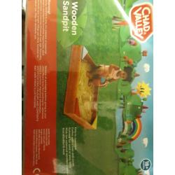 Bn wooden sandpit with sand