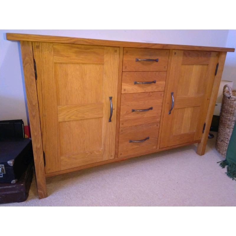 Solid oak sideboard