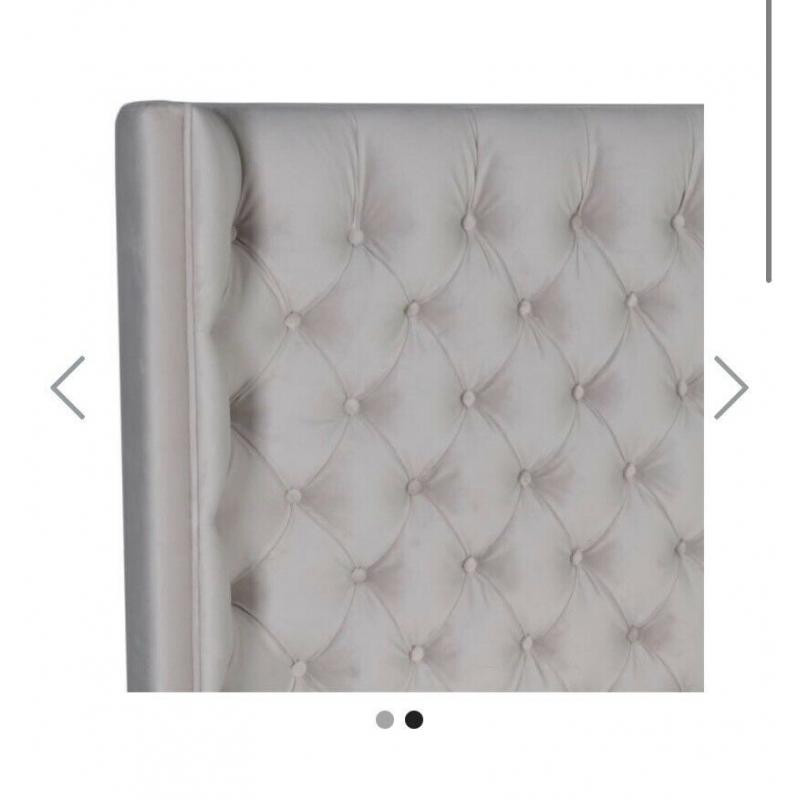 Bed Brand new Buttoned Velvet 6ft Super King-size Bed