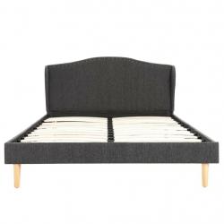 Bed Frame Dark Grey Fabric 135x190 cm-280759