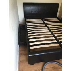 Leather King Size Bed