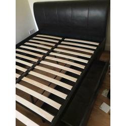 Leather King Size Bed