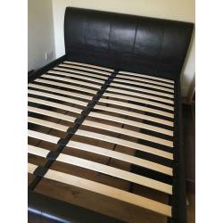 Leather King Size Bed