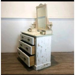 Upcycled Chest of drawers with filly tilting mirror atop thr main uni