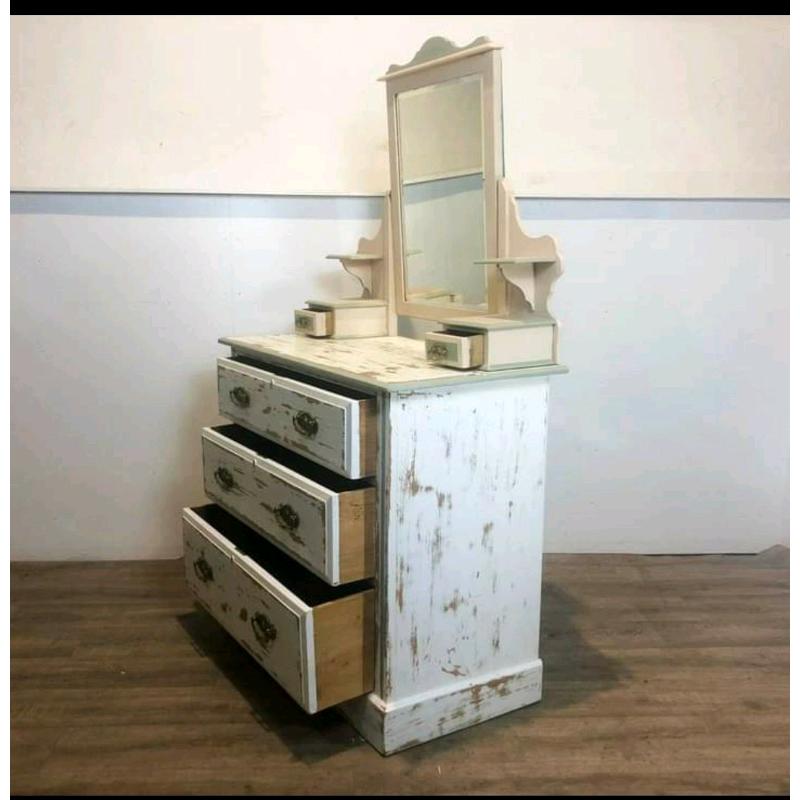Upcycled Chest of drawers with filly tilting mirror atop thr main uni