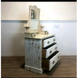 Upcycled Chest of drawers with filly tilting mirror atop thr main uni