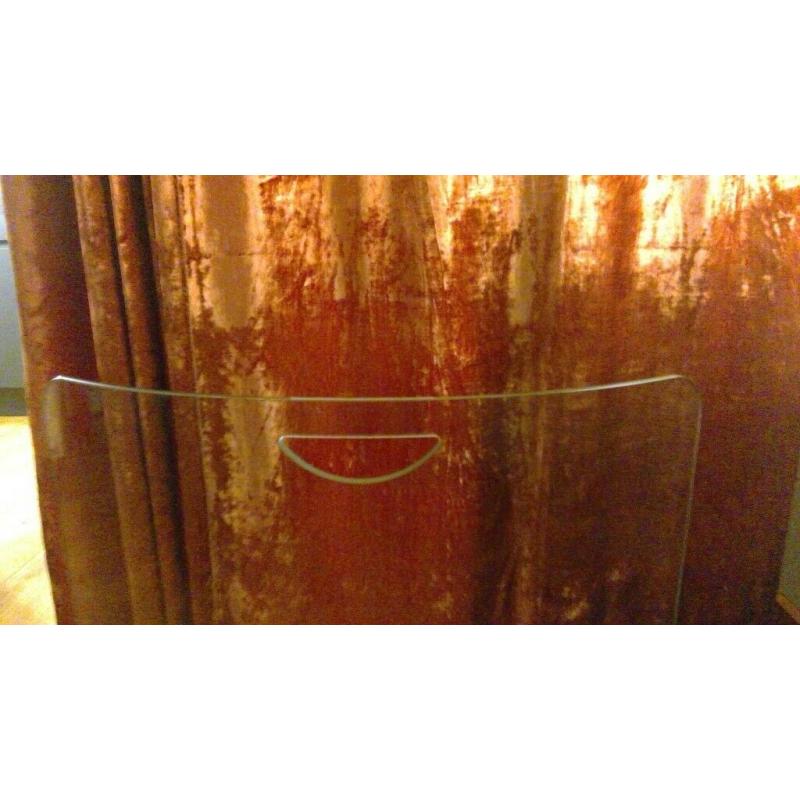 Curved Glass Fire Guard - Modern Elegant Contemporary Safety Surround