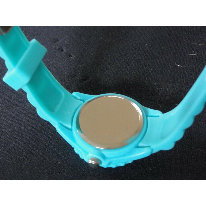 Blue ICE Wristwatch Watch Mens Ladies Unisex Ice Watch Blue Torquoise with Silicon Strap