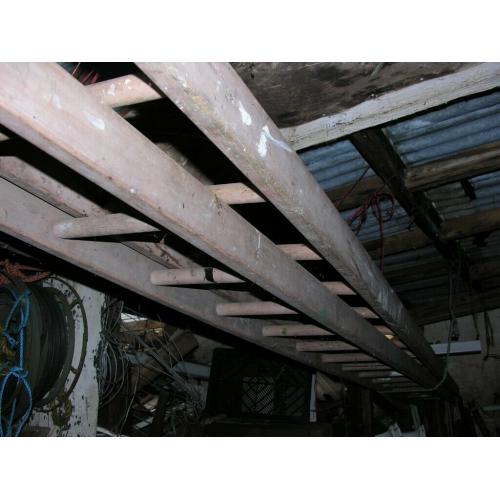 14 foot wooden extention ladder.
