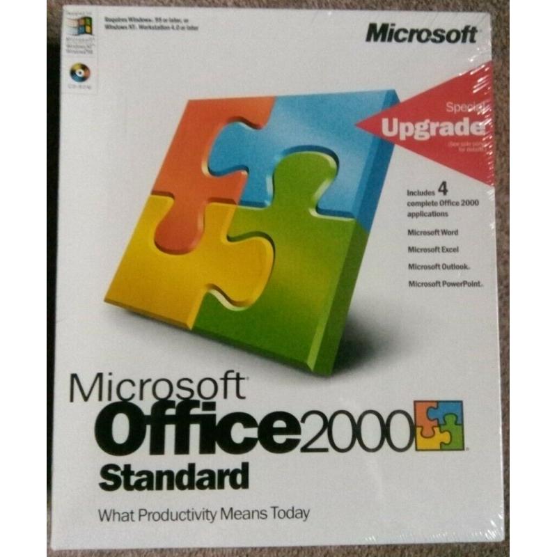 Microsoft Office 2000 Standard Upgrade, Including Word, Excel, Outlook & Powerpoint