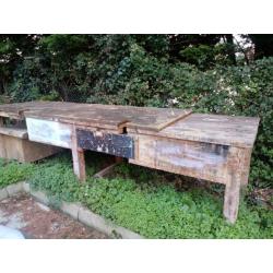 Extra large wooden work bench