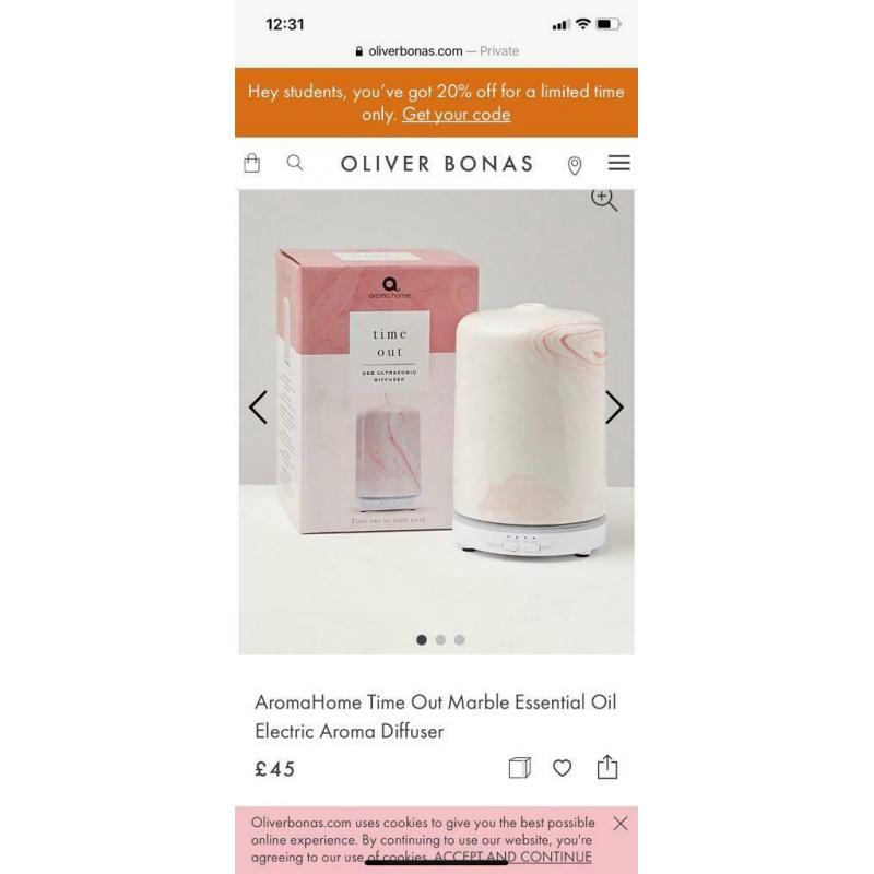 Brand new pink marble ceramic oil diffuser
