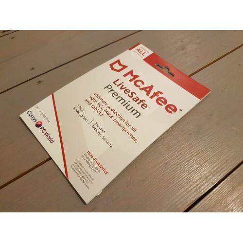 mcafee livesafe premium product key card