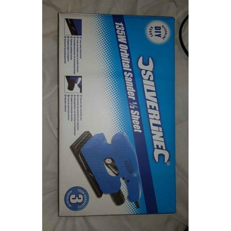 *NEW* Orbital sander Silverline 230v 135W DIY electric sanding furniture wood