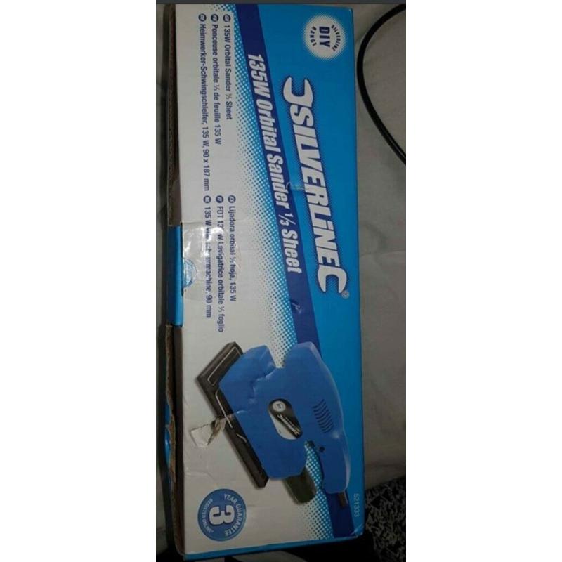 *NEW* Orbital sander Silverline 230v 135W DIY electric sanding furniture wood