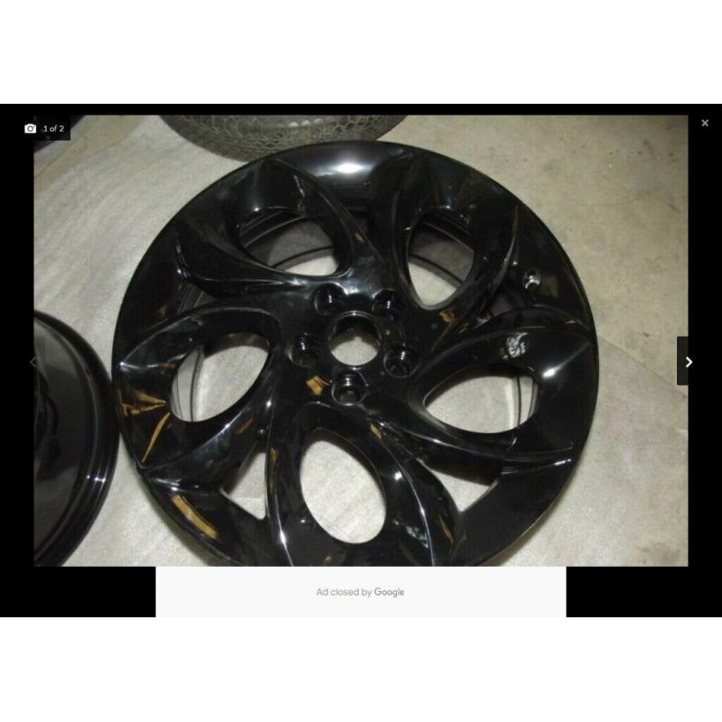 NEW 4 TWIST OF PEPPER - 17 INCH ALLOY WHEELS 5 STUD 100 MM PCD MG6 ZT VW VAUXHALL FIAT AUDI + BLACK