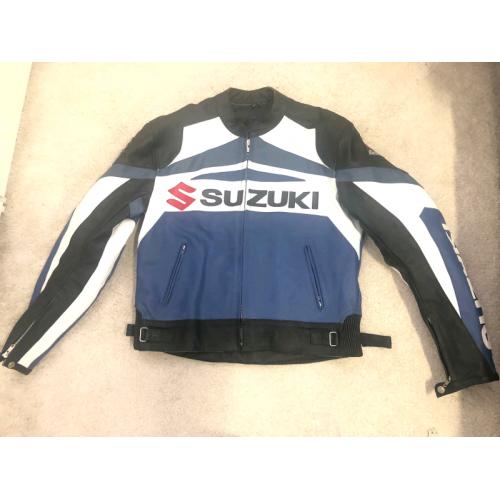 Leather motorcycle jacket