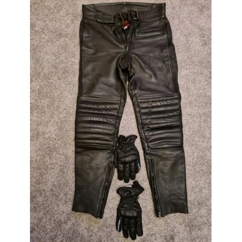 "Dynamic" Leather Motorcycle / Biker Trousers Dynamic Size 32