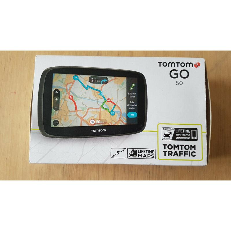 TomTom Go 50 Car Sat Nav With Lifetime Europe Maps