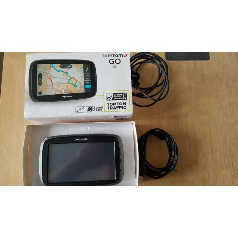 TomTom Go 50 Car Sat Nav With Lifetime Europe Maps