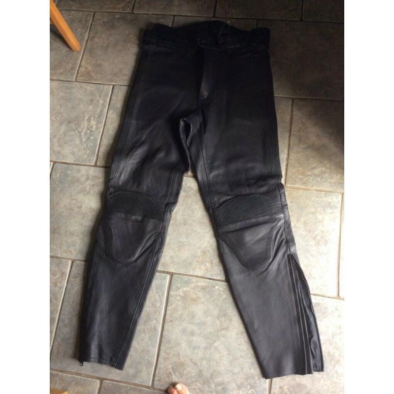 Men's Leather motorbike trousers