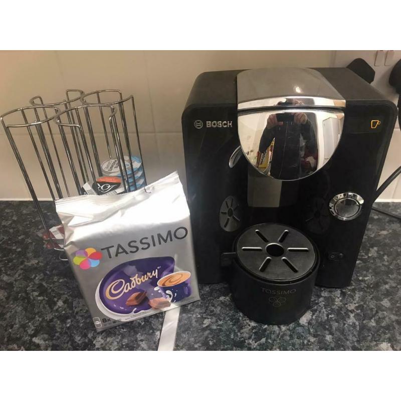 Tassimo with pods and pod holder