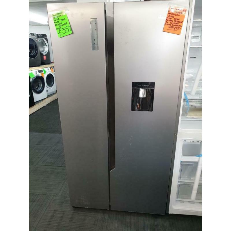 Ex display fridge master American style fridge freezer with water dispenser