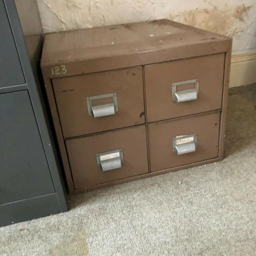Metal four draw cabinet