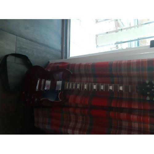 Sg cherry red guitar