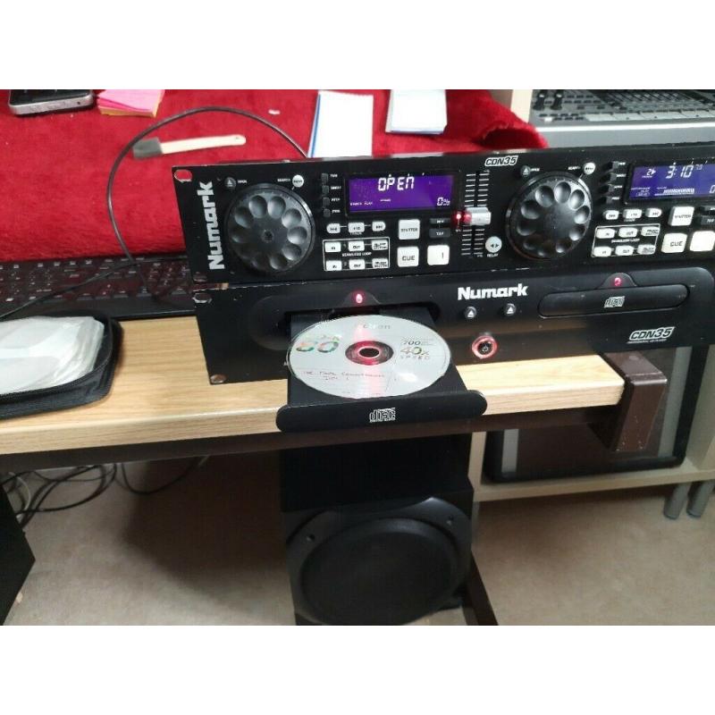 Numark CDN 35 Double CD player and Remote controller excellent working order.