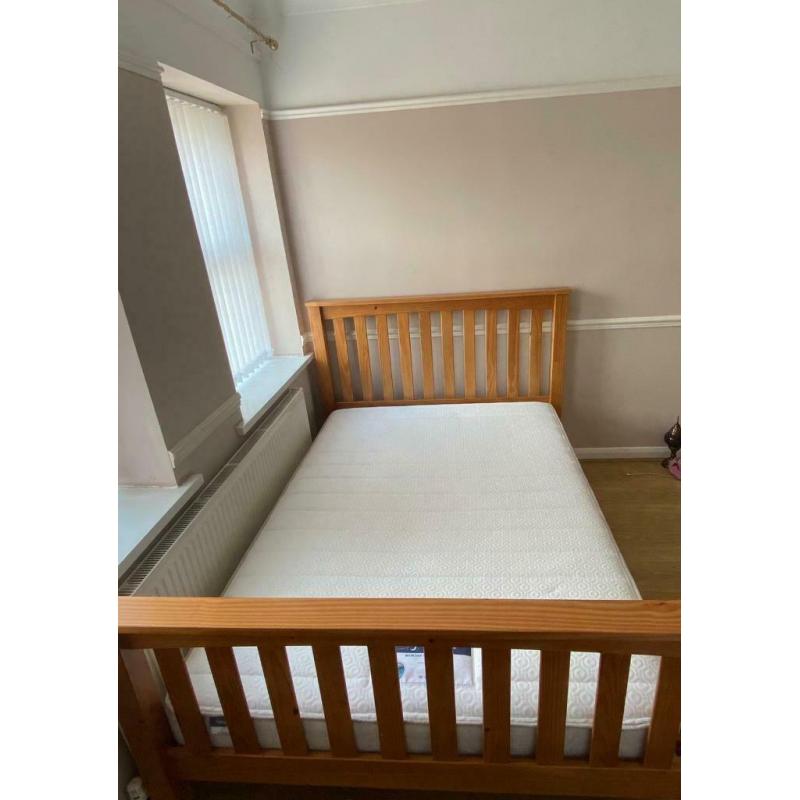 brand new one month old double bed with mattress from Argos