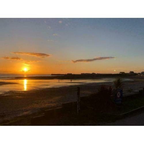 new sea front caravan for sale with decking at trecco bay FREE 2021 PITCH FEES