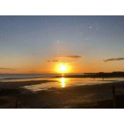 new sea front caravan for sale with decking at trecco bay FREE 2021 PITCH FEES