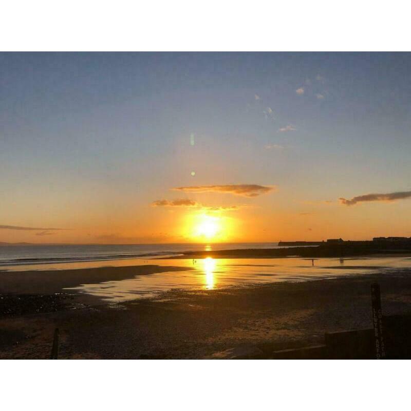new sea front caravan for sale with decking at trecco bay FREE 2021 PITCH FEES
