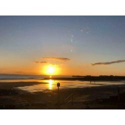 new sea front caravan for sale with decking at trecco bay FREE 2021 PITCH FEES