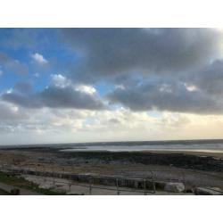 new sea front caravan for sale with decking at trecco bay FREE 2021 PITCH FEES