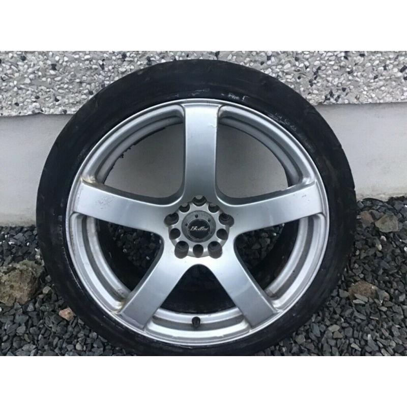 18INCH 5/114, 5/100 BELLINI ALLOY WHEELS FIT TOYOTA SEAT NISSAN MITSUBISHI VW MAZDA ETC WITH TYRES