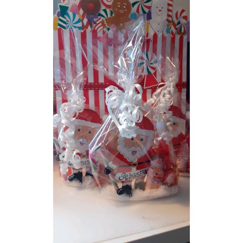 Hand painted wooden Santa personalised