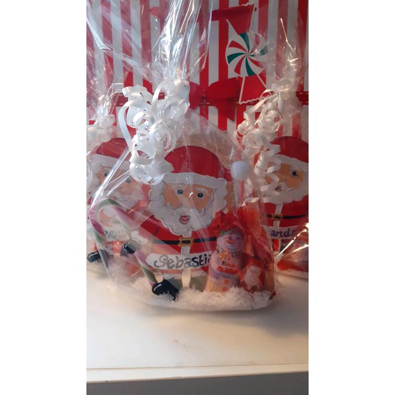 Hand painted wooden Santa personalised