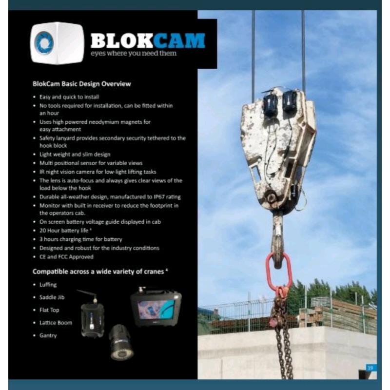 Pro Pick Tower Crane Hook Camera Blokcam Hoist Cam Wireless System/Kit