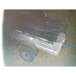 Daxara 127 tipping box trailer with cover