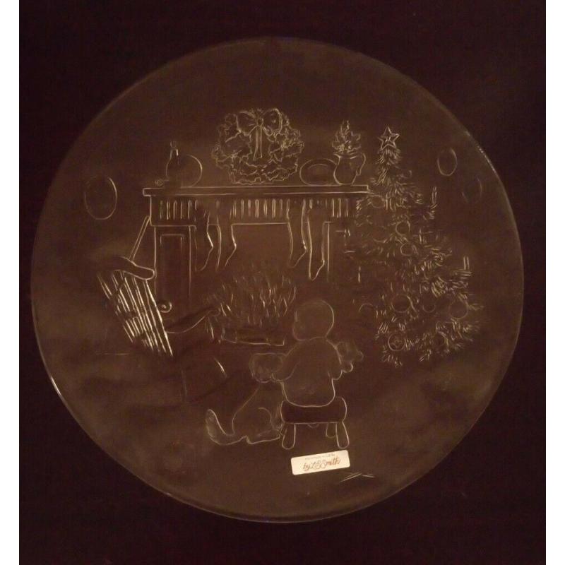 Hand-made Decotative Large Christmas Serving Platter