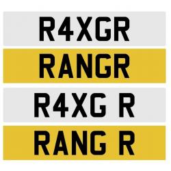 R4 XGR (R4XGR or R4XG R) RANGE ROVER or FORD RANGER private car number plate